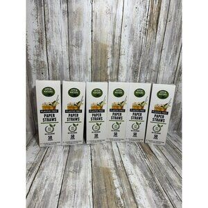 6 Boxes Open Nature Straws Paper - 50 CT Each